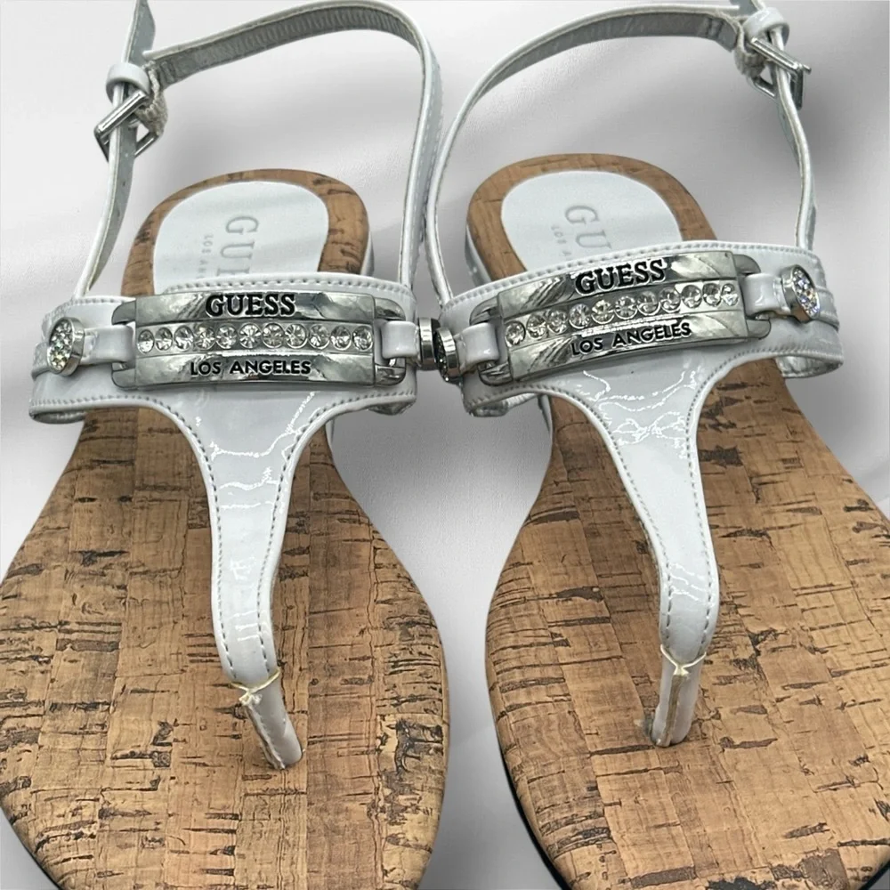 New With Tags,‎ Guess Metallic Silver Sandals